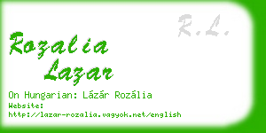 rozalia lazar business card