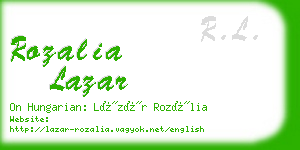 rozalia lazar business card